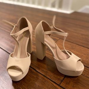 Glamorous platform high heels high style!